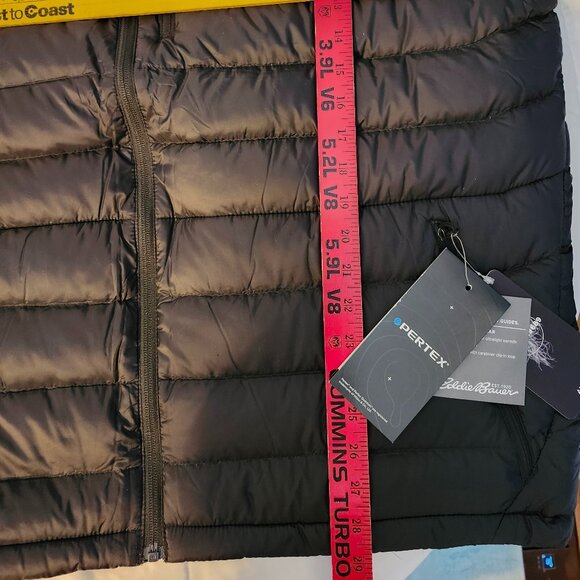 NWT!! Men's Eddie Bauer Down Pertex Quantum First Ascent Puffer Jacket BLACK - Picture 4 of 12